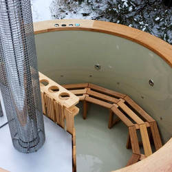 Red Cedar Royal Hot-Tub With Internal Furnace